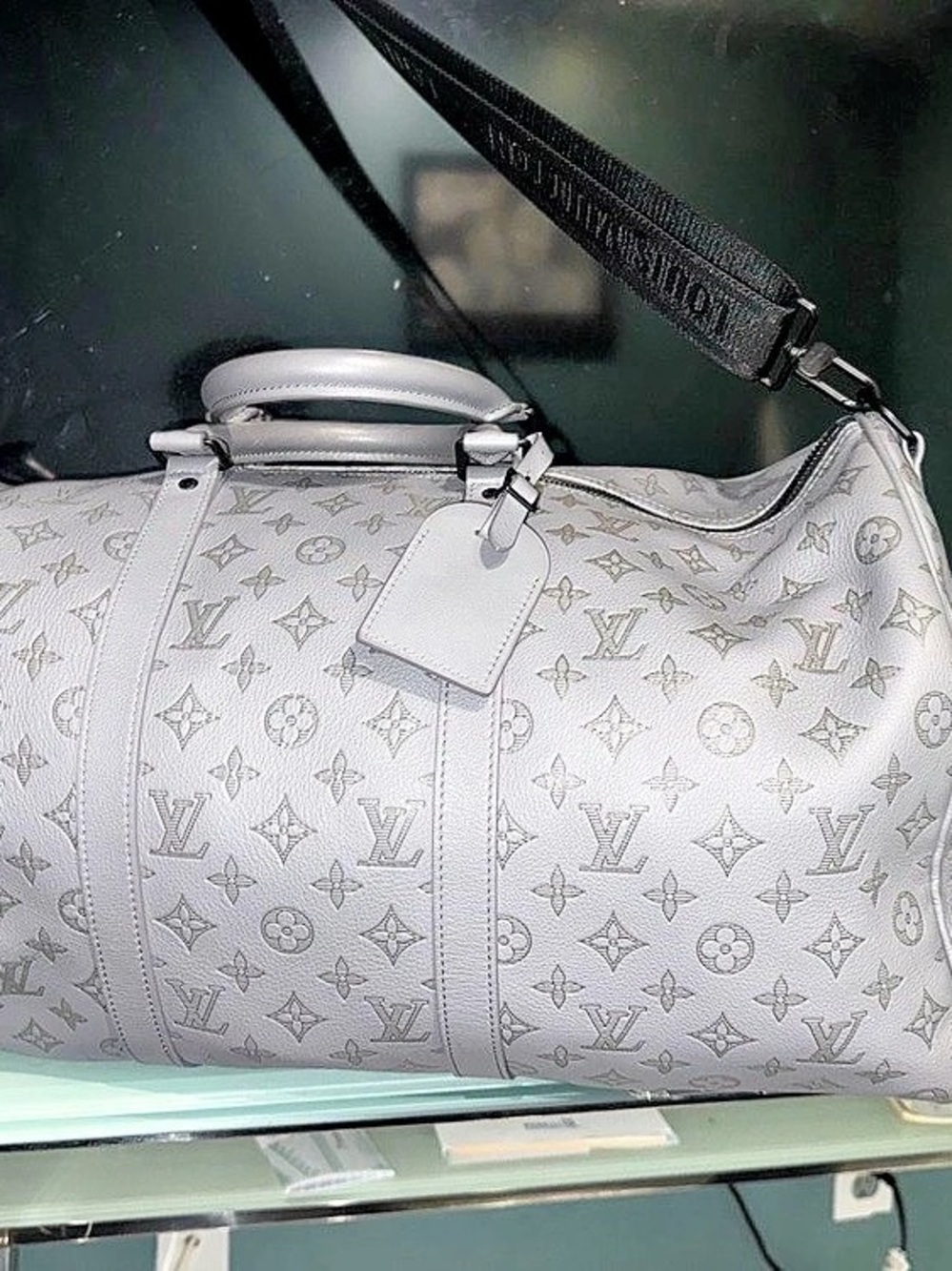 Brand new Louis Vuitton Keepall Bandoulière 50 Monogram Shadow Travel Bag